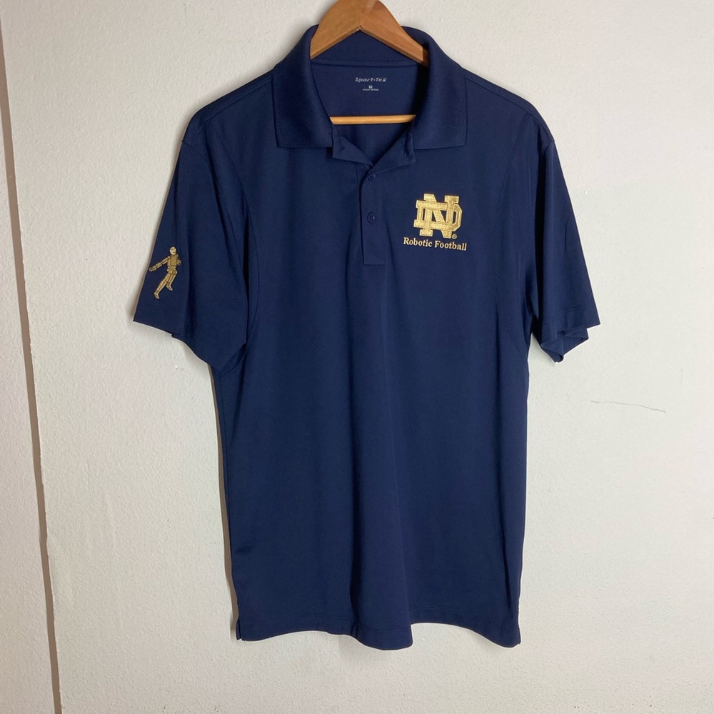 Notre dame polo shirt ( robotics football ) sz SMALL